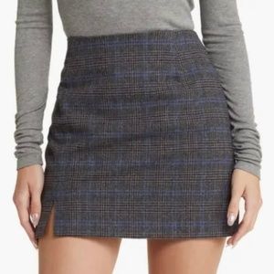 Wool Blend Miniskirt